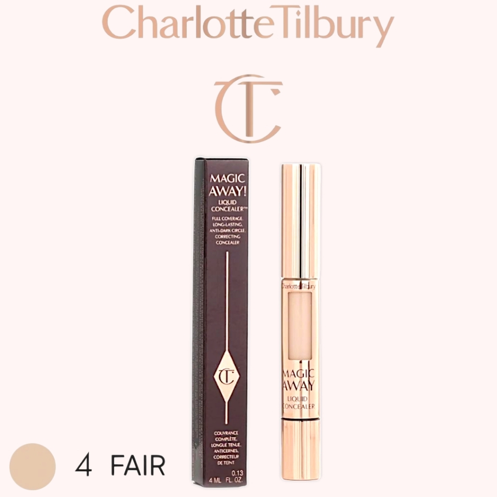 Charlotte Tilbury Magic Away Concealer #4 Fair 0.13 Oz. Full Size  -NEW